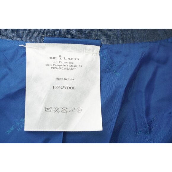 Kiton 14 Micron Wool Blue Plaid Sport Coat Jacket Sz 60 EU 50 US BRAND NEW - Picture 7 of 11
